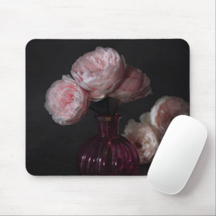 Flowers   Pale Pink Peonies in Vase Mouse Mat