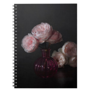 Flowers Pale Pink Peonies in Vase Notebook