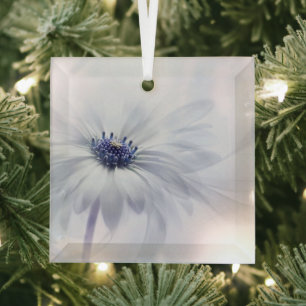 Flowers Pale Purple Flower Glass Tree Decoration