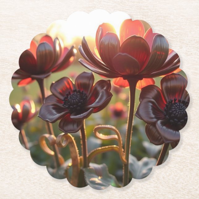 flowers paper coaster (Front)