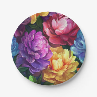 Flowers  paper plate