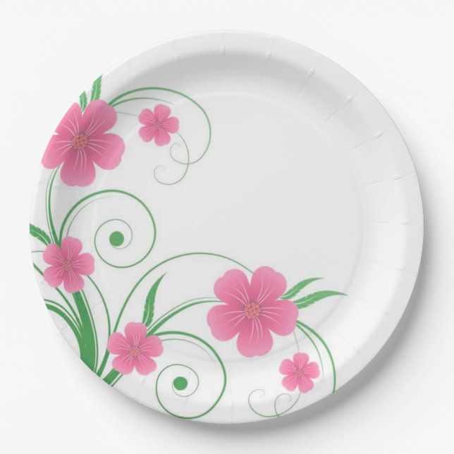 Flowers Paper Plate (Front)