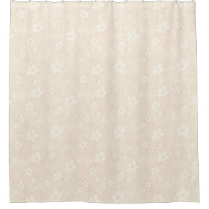 Flowers pastell cream pattern + your ideas shower curtain