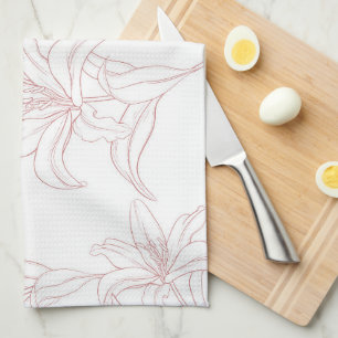 Flowers Pattern 10 Tea Towel