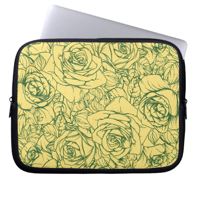 Flowers Pattern 15 Laptop Sleeve (Front)