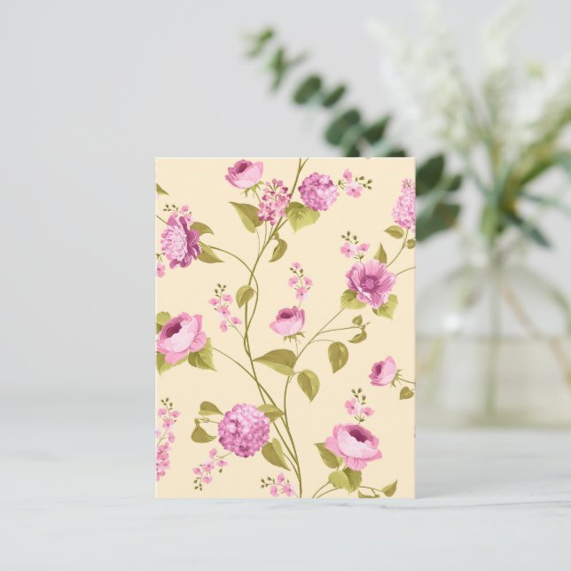 Flowers Pattern 16 Postcard (Standing Front)