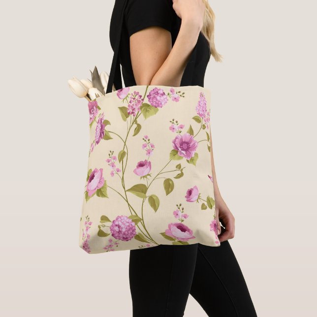 Flowers Pattern 16 Tote Bag (Close Up)