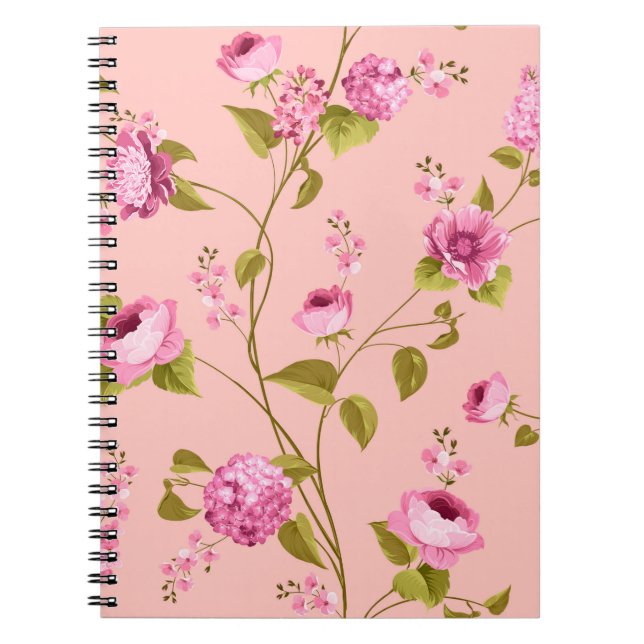 Flowers Pattern 17 Notebook (Front)
