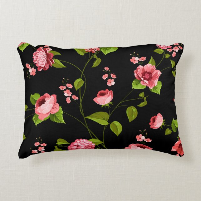 Flowers Pattern 18 Decorative Cushion (Front)