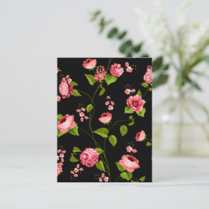 Flowers Pattern 18 Holiday Postcard