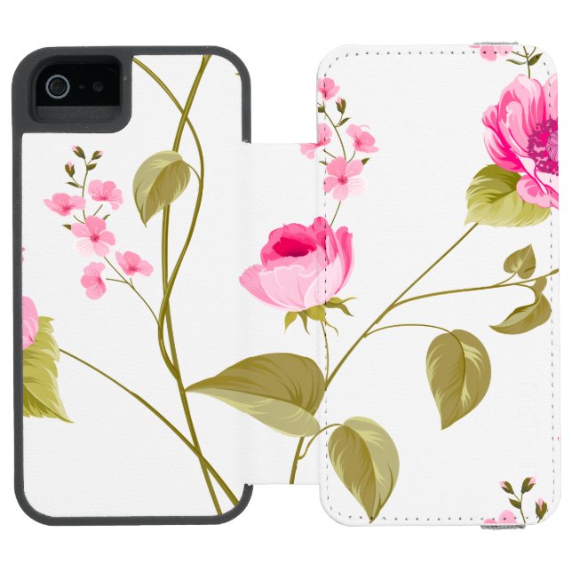 Flowers Pattern 19 Incipio iPhone Wallet Case (Folio Open)