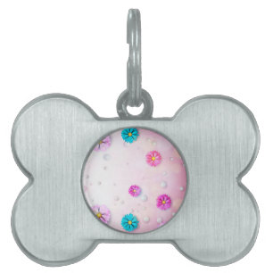 Flowers Pattern 7 Pet ID Tag