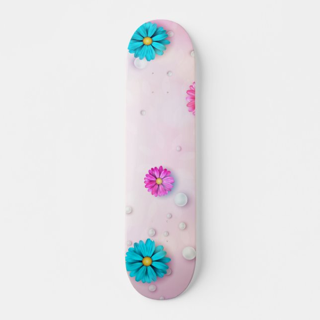 Flowers Pattern 7 Skateboard (Front)