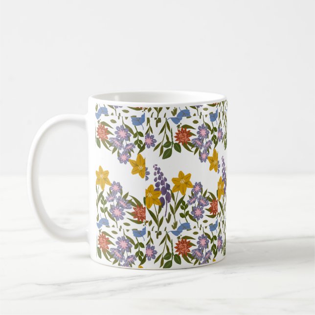 Flowers Pattern Coffee Mug (Left)