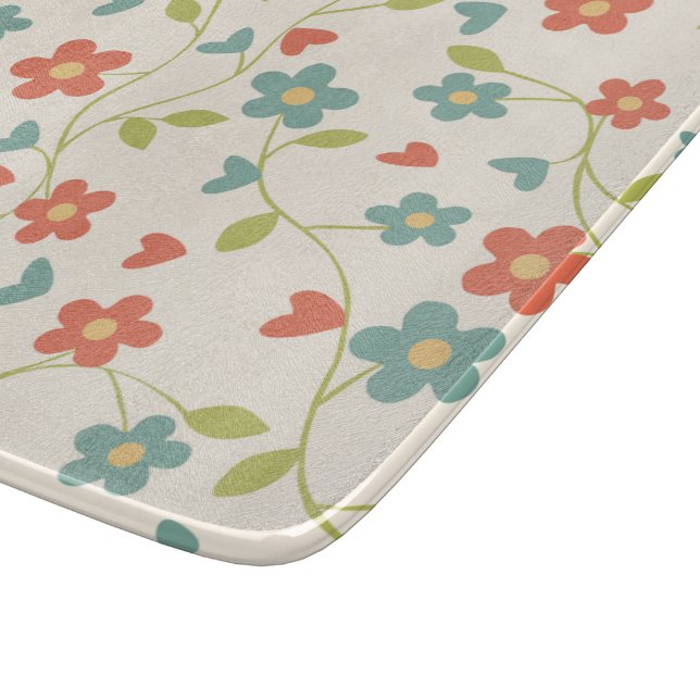 Flowers Pattern Cutting Board (Corner)