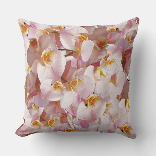 flowers pattern in pink colour cushion (Front)