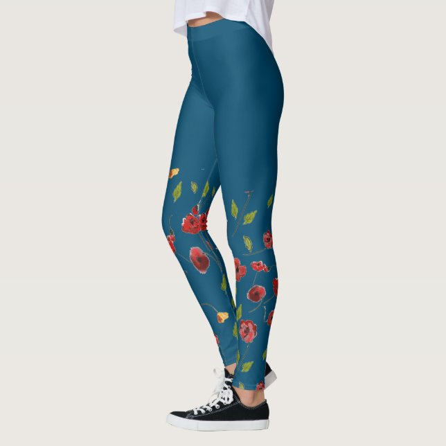 flowers pattern leggings (Left)