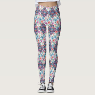 flowers  pattern leggings