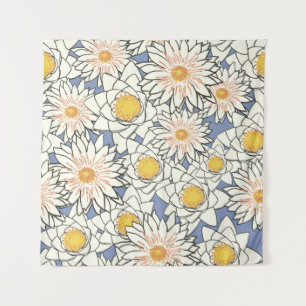 Flowers pattern lotus lily tapestry