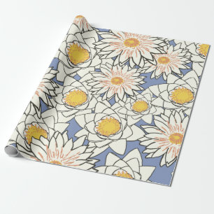 Flowers pattern lotus lily wrapping paper
