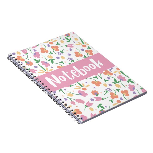 flowers Pattern Notebook (Right Side)