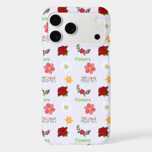 Flowers pattern on grey