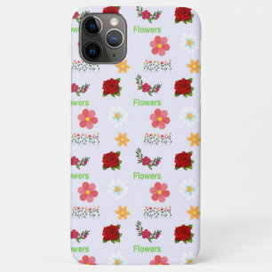 Flowers pattern on grey iPhone 11 pro max case