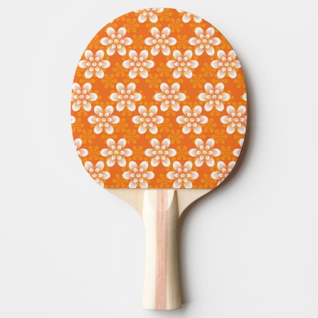 Flowers Pattern Ping Pong Paddle (Front)