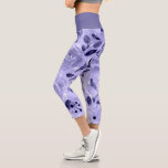 Flowers Pattern Purple Lavender Watercolor Roses Capri Leggings<br><div class="desc">Floral capri leggings with watercolor design of flowers,  roses and foliage in shades of purple,  lavender and lilac. Pretty fashion pants,  great for yoga and sport.</div>