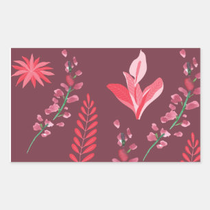 Flowers pattern. rectangular sticker