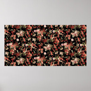 Flowers pattern. Seamless floral background. Poster