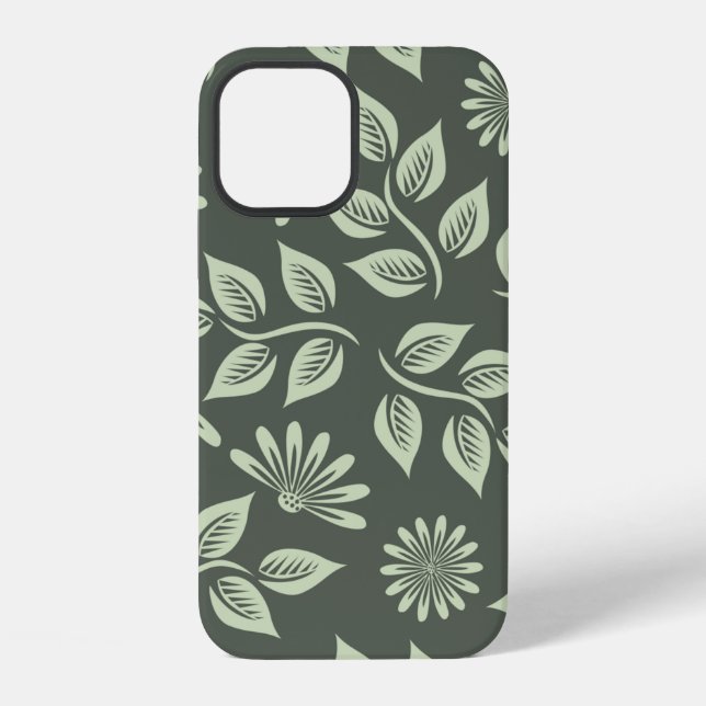 Flowers pattern spring green iPhone case (Back)