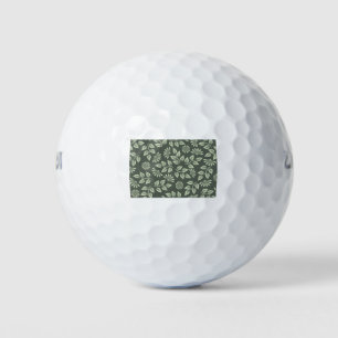 Flowers Pattern Spring Green The Background Leaf Golf Balls