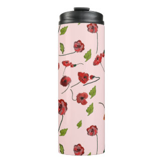 flowers pattern thermal tumbler