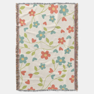 Flowers Pattern Throw Blanket