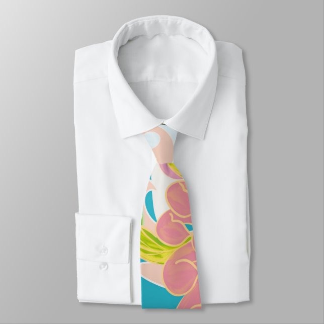 Flowers pattern tie (Tied)