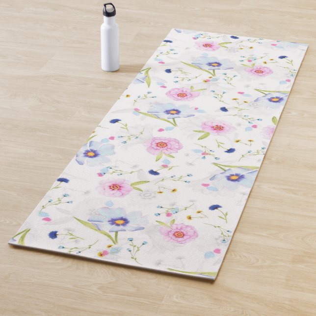 Flowers Pattern Yoga Mat (In Situ)