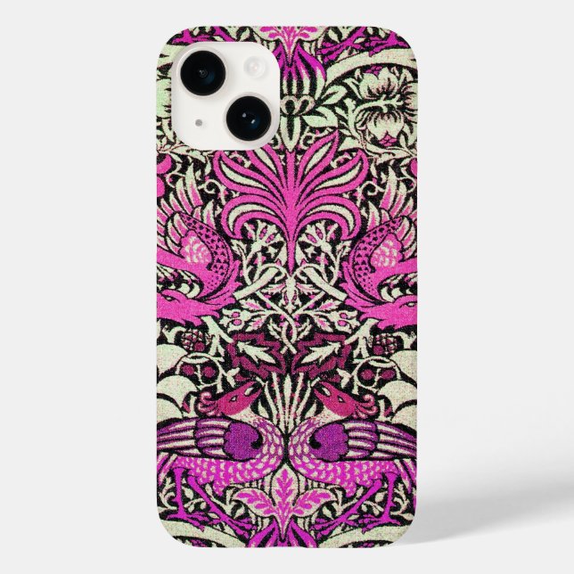 FLOWERS,PEACOCKS AND DRAGONS Case-Mate iPhone CASE (Back)