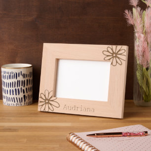 Flowers Personalised Etched Frames