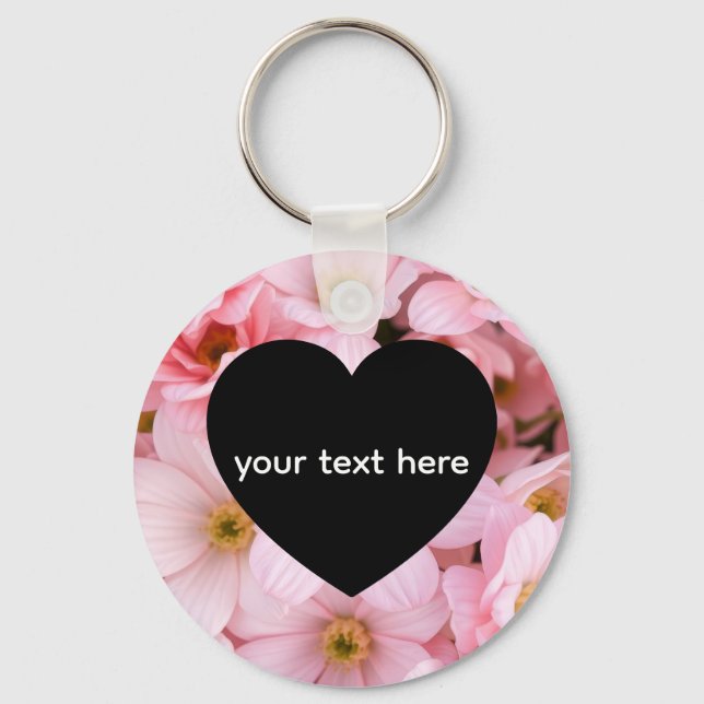 flowers personalised key ring (Front)