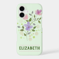 Flowers & Personalised Name Elizabeth