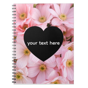 flowers personalised notebook