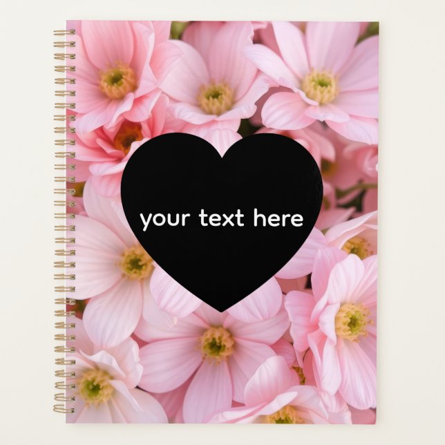 flowers personalised planner (Front)
