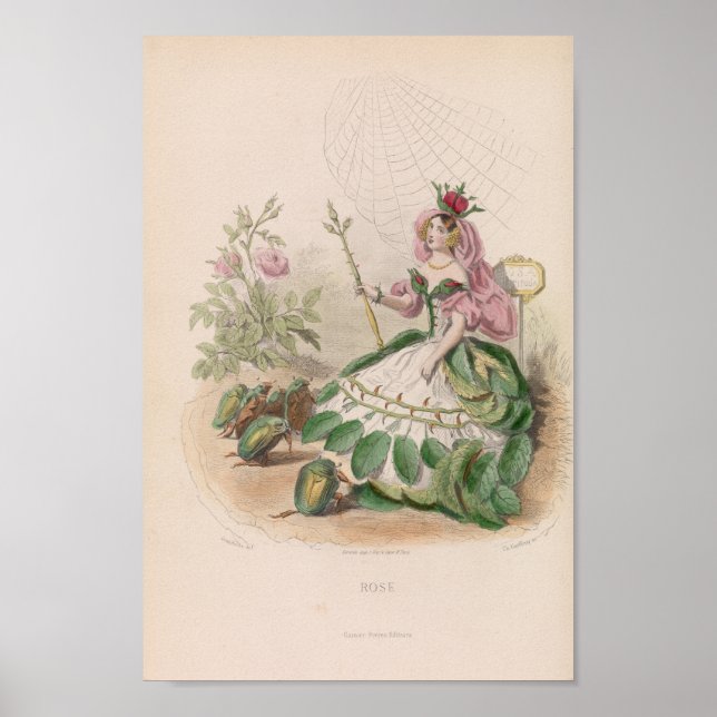 Flowers Personified -Rose Poster (Front)