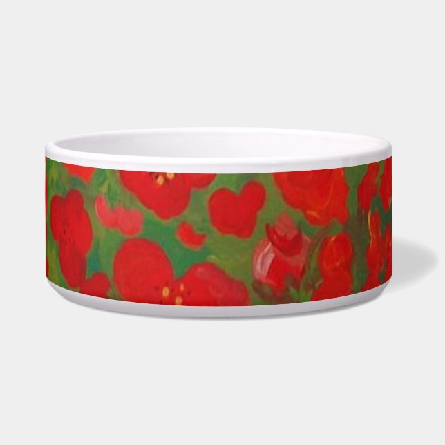 Flowers Pet Bowl, (Front)