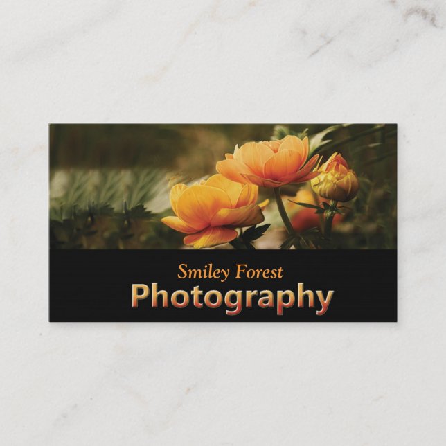 Flowers_photo_photography_business cards (Front)