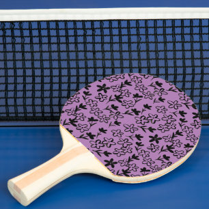 flowers ping pong paddle