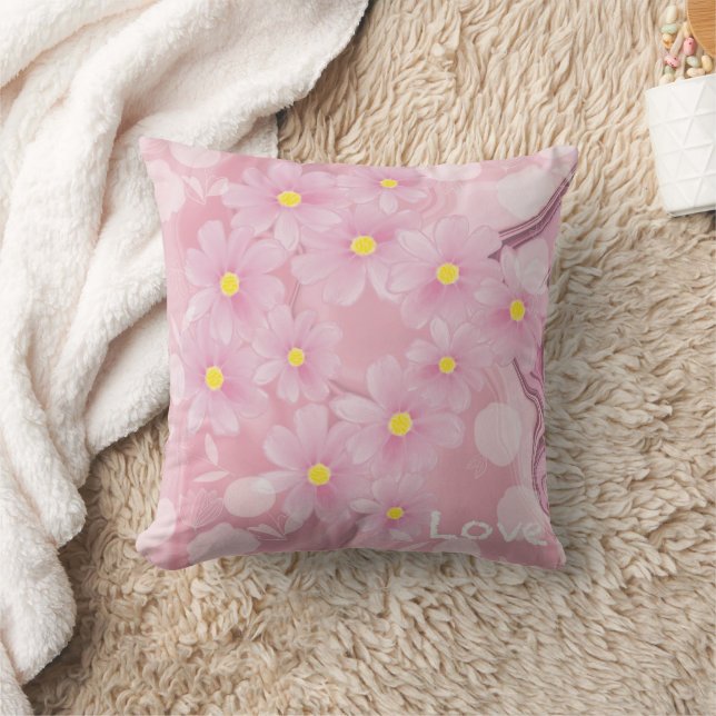 flowers,pink natural, cushion (Blanket)