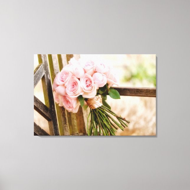 Flowers | Pink Rose Bouquet Canvas Print (Front)