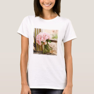 Flowers Pink Rose Bouquet T-Shirt